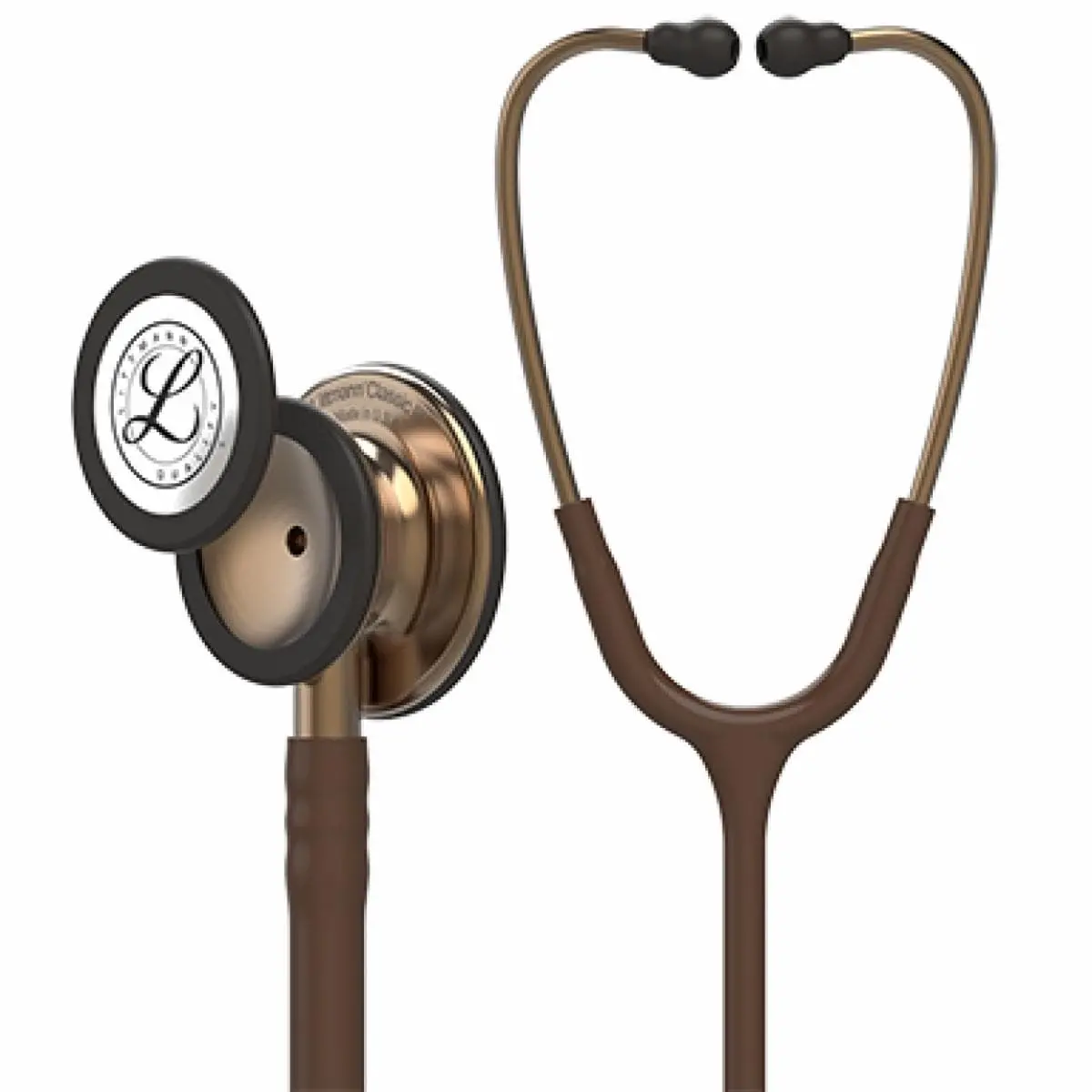 Estetoscopio 3M Littmann Classic III, Acabado color Cobre, con tubo de color Chocolate, 69 cm, modelo 5809