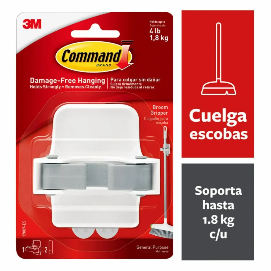 Gancho Sujetaescobas Command®, Grande, 1 gancho/paquete