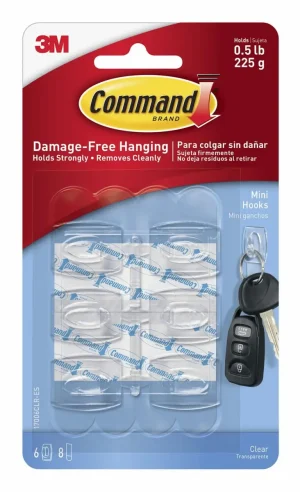 Ganchos Transparentes para Llaves Command
