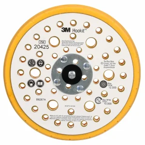 3M HooKit Disco de Acabado de Perfil Bajo para Lijado Limpio 20425, 6 " x 11/16 " x 5/16-24 externo, 53 Hoyos, 10 por Caja