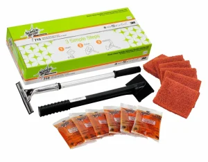 Kit para Limpiar Planchas 3M Scotch-Brite Profesional Quick Clean 710, Caja con 1 Kit