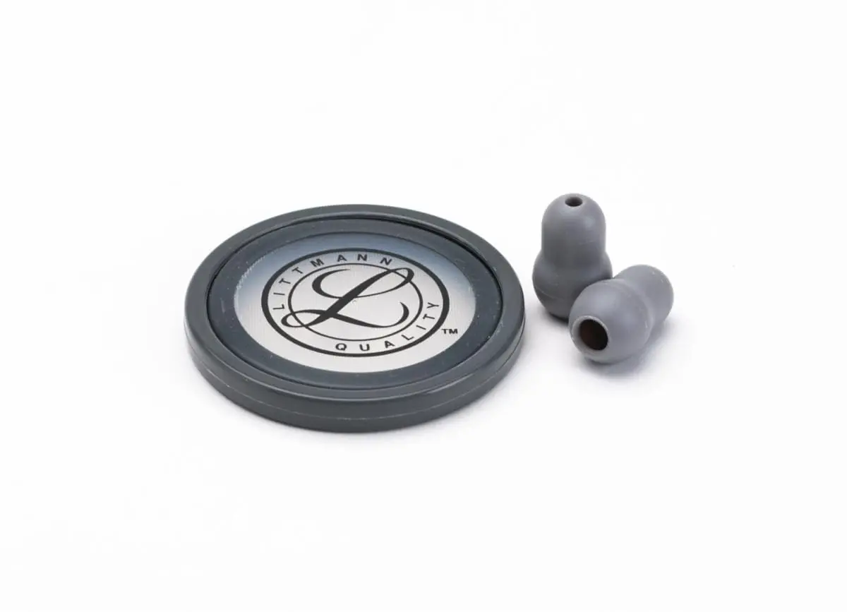Kit de Piezas de Repuesto para Fonendoscopios 3M Littmann Master Cardiology 40018, Color Gris