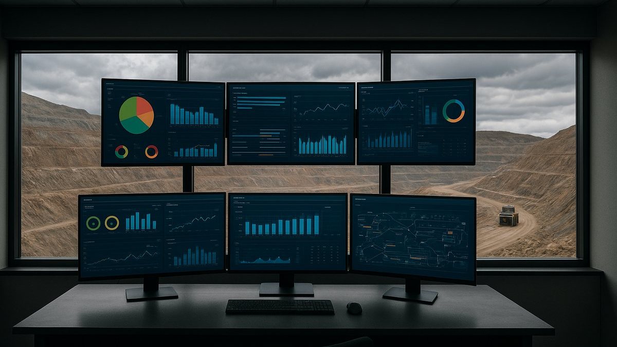Imagen referencial generada mediante IA de una operación minera en Finlandia relacionada con Metso Digital