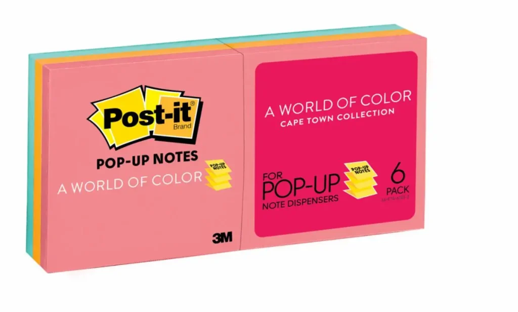 Notas Adhesivas Post-it® Pop-Up, R330-AN, Colección Ciudad del Cabo, 76 mm x 76 mm