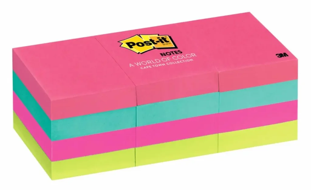 Notas Adhesivas Post-it® Colección Ciudad del Cabo, Mini, 34.9 mm x 47.5 mm, 12 Blocs/100 Hojas