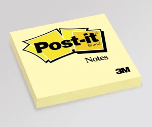 Notas Post-it, Amarillo, 76 mm x 76 mm, 1 Bloc, 100 Hojas/Bloc