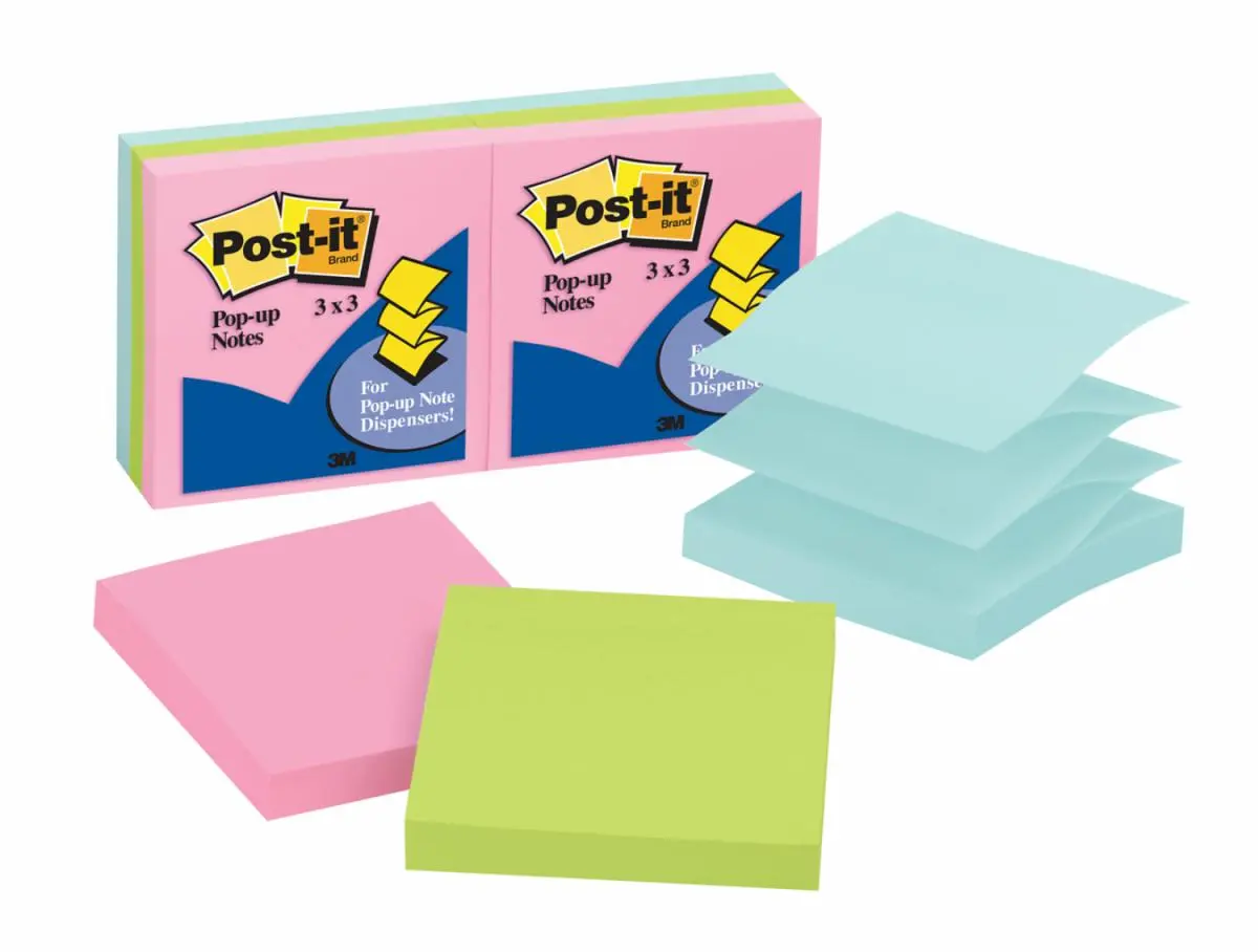 Notas Post-it, Pop-up, Color Pastel, 6 Blocs/ Paquete