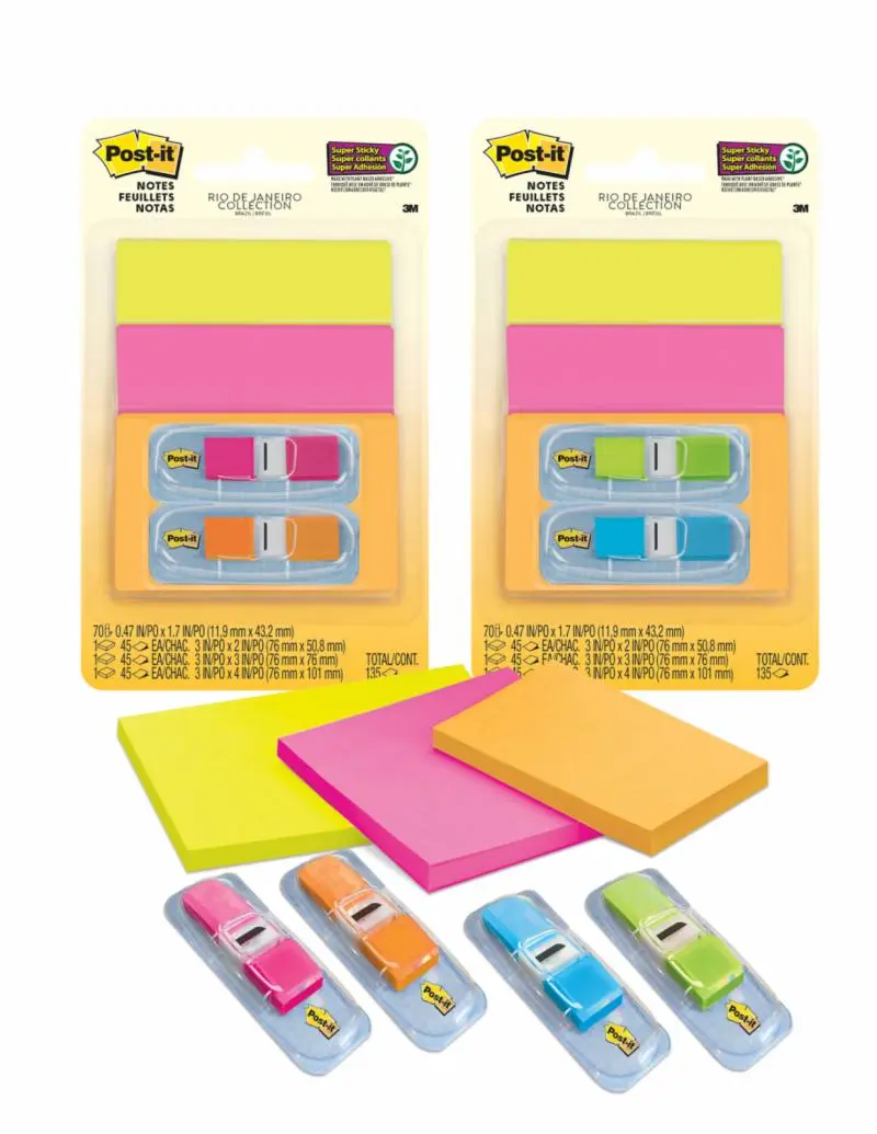 Notas Súper Adhesivas Post-it, 45 Hojas/Bloc