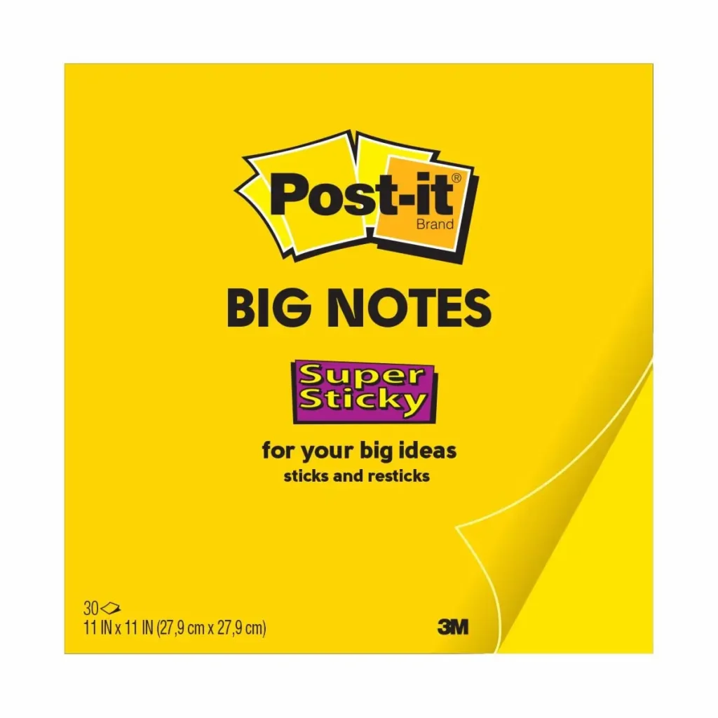 Notas Super Adhesivas Post-it®, Big Notes, 27.9 cm x 27.9 cm, 30 Hojas