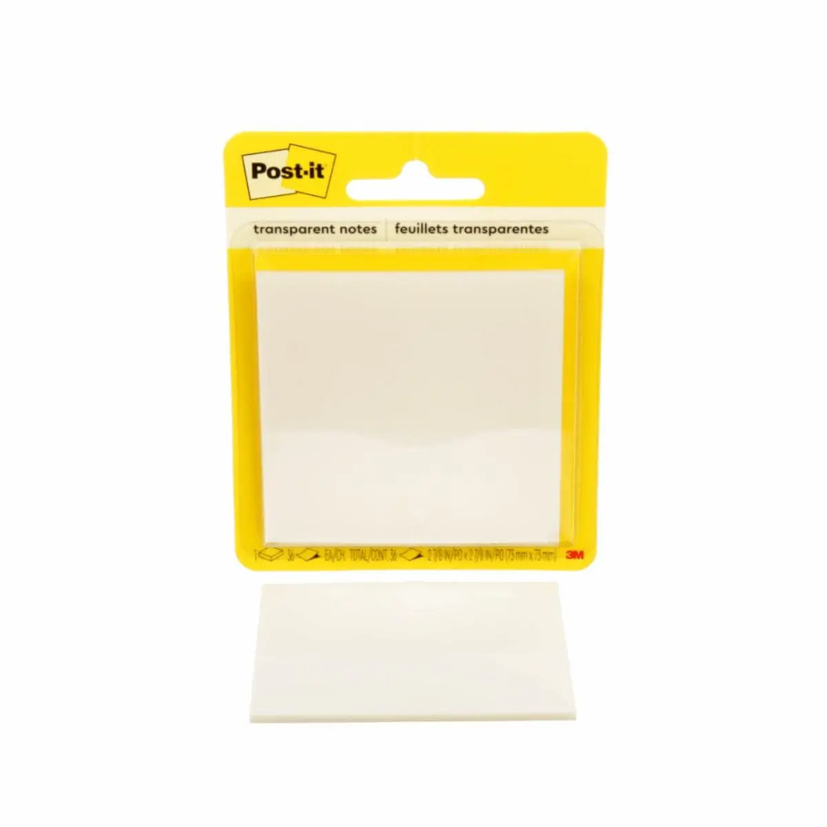 Notas Transparentes Post-it, 73 mm x 73 mm, 1 Bloc/Paquete, 36 Hojas/Paquete