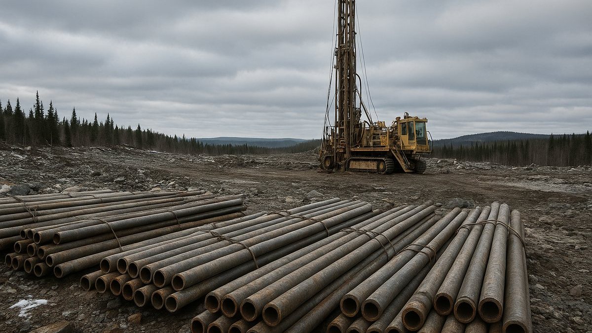 Imagen referencial generada mediante IA de una operación minera en Canadá relacionada con Osisko Metals