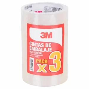 Pack cinta embalaje uso general 3 unidades