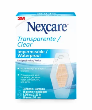 Parche Nexcare Impermable, Transparente, 15/Caja