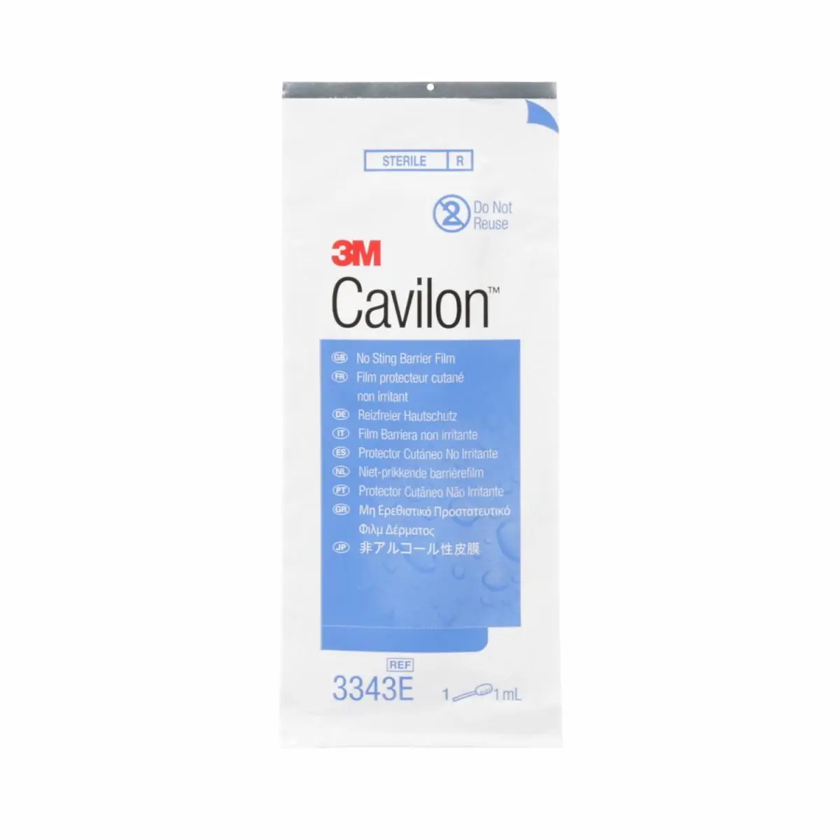 Película Protectora Sin Ardor 3M Cavilon 3343, Hisopo, 1ml, Esteril, 25/Caja