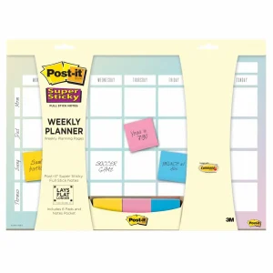 Planificador Semanal Post-it, 26 Hojas, 455 mm x 303 mm