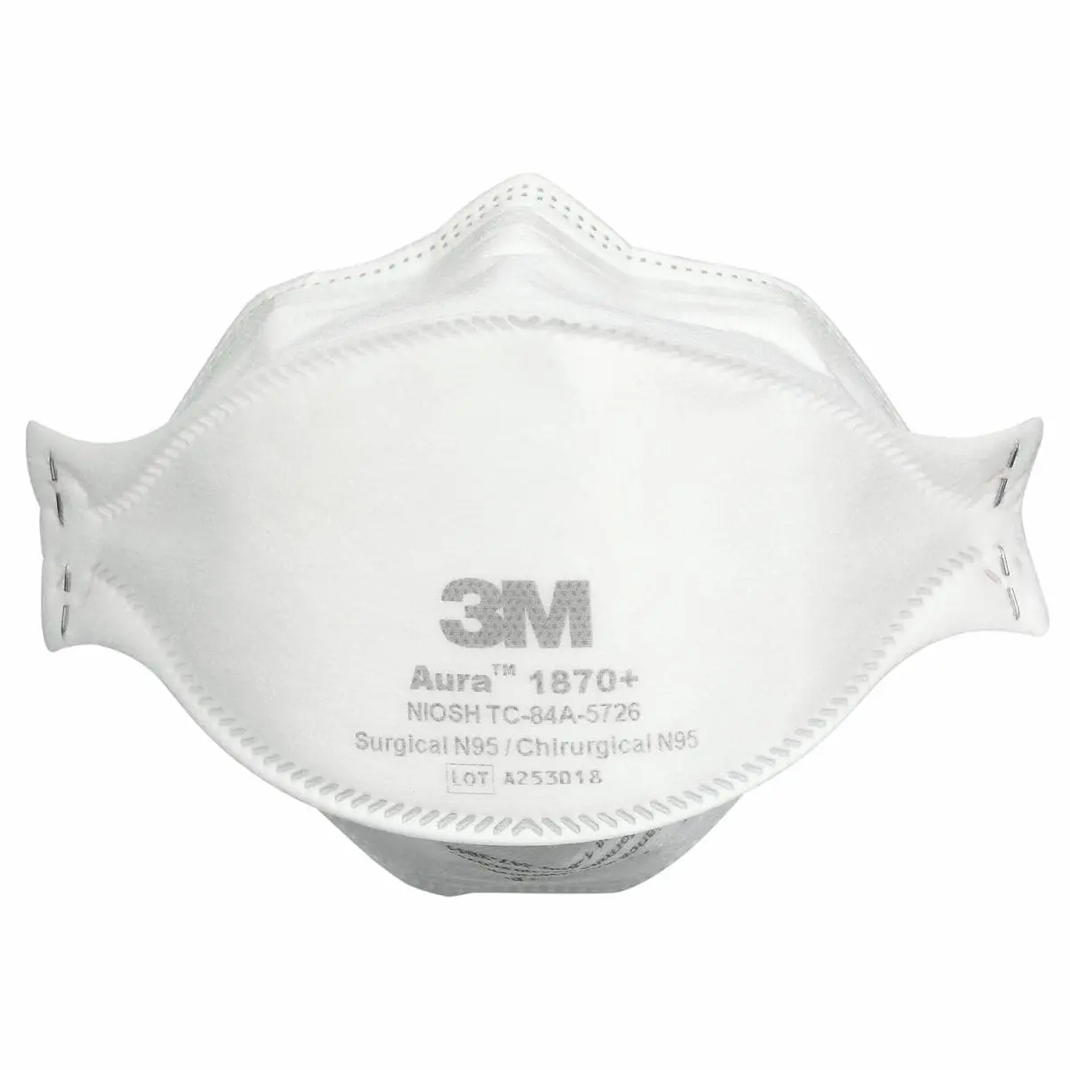 Respirador de Asistencia Médica para Partículas y Mascarilla Quirúrgica 3M Aura 1870+, N95, 240/Caja