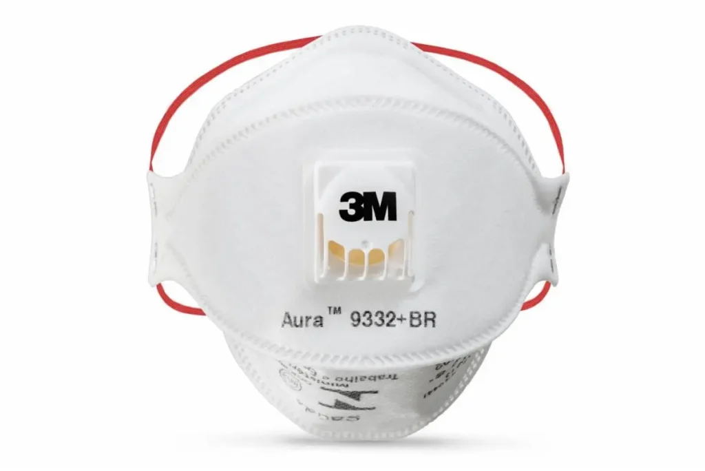 Respirador Desechable para Partículas P3 con Válvula de Exhalación 3M™ Aura™ 9332+