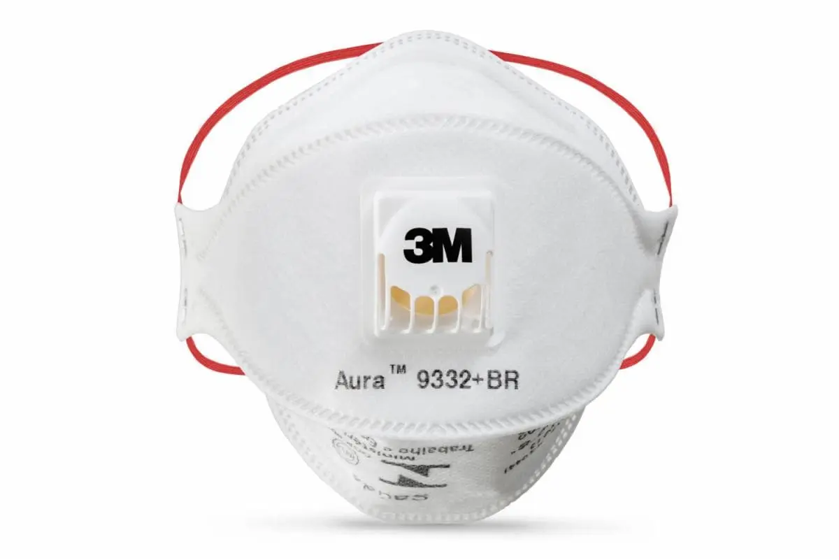 Respirador Desechable para Partículas P3 con Válvula de Exhalación 3M Aura 9332+