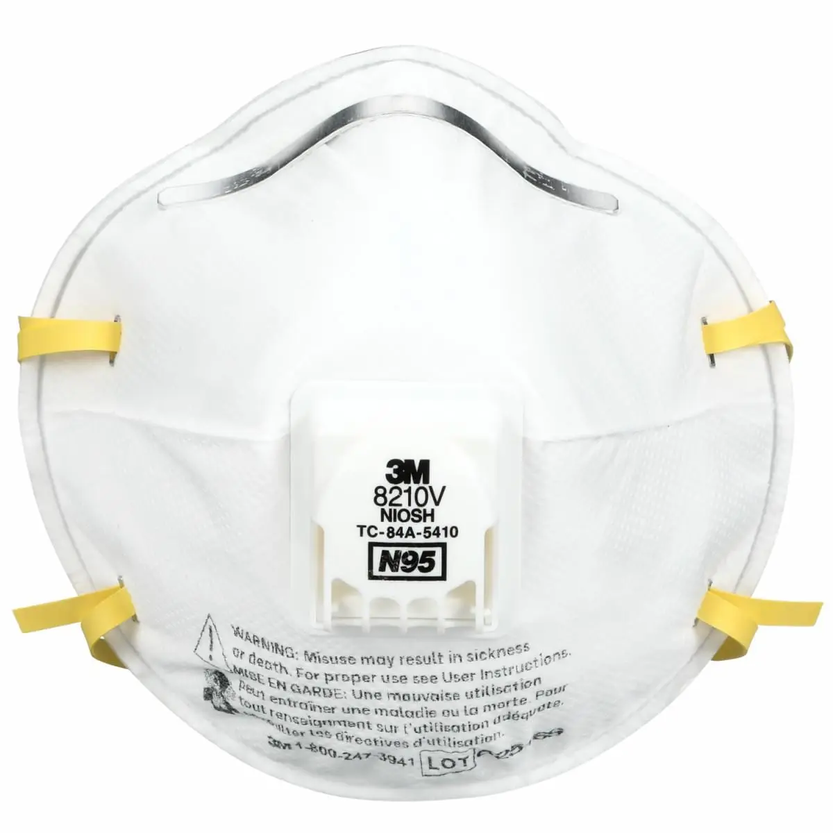 Respirador para Partículas 3M 8210V, N95, con Válvula, 80/Caja