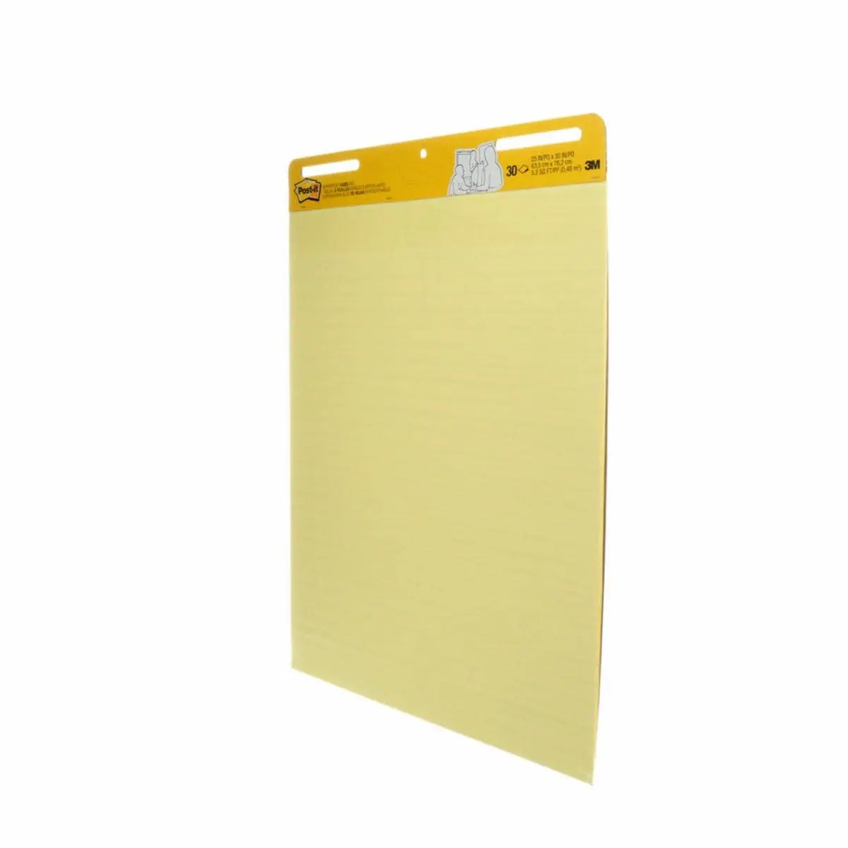 Rotafolio Portátil con Adhesivo Post-it, 30 Hojas Amarillas con Líneas, 63.5 cm x 76.2 cm