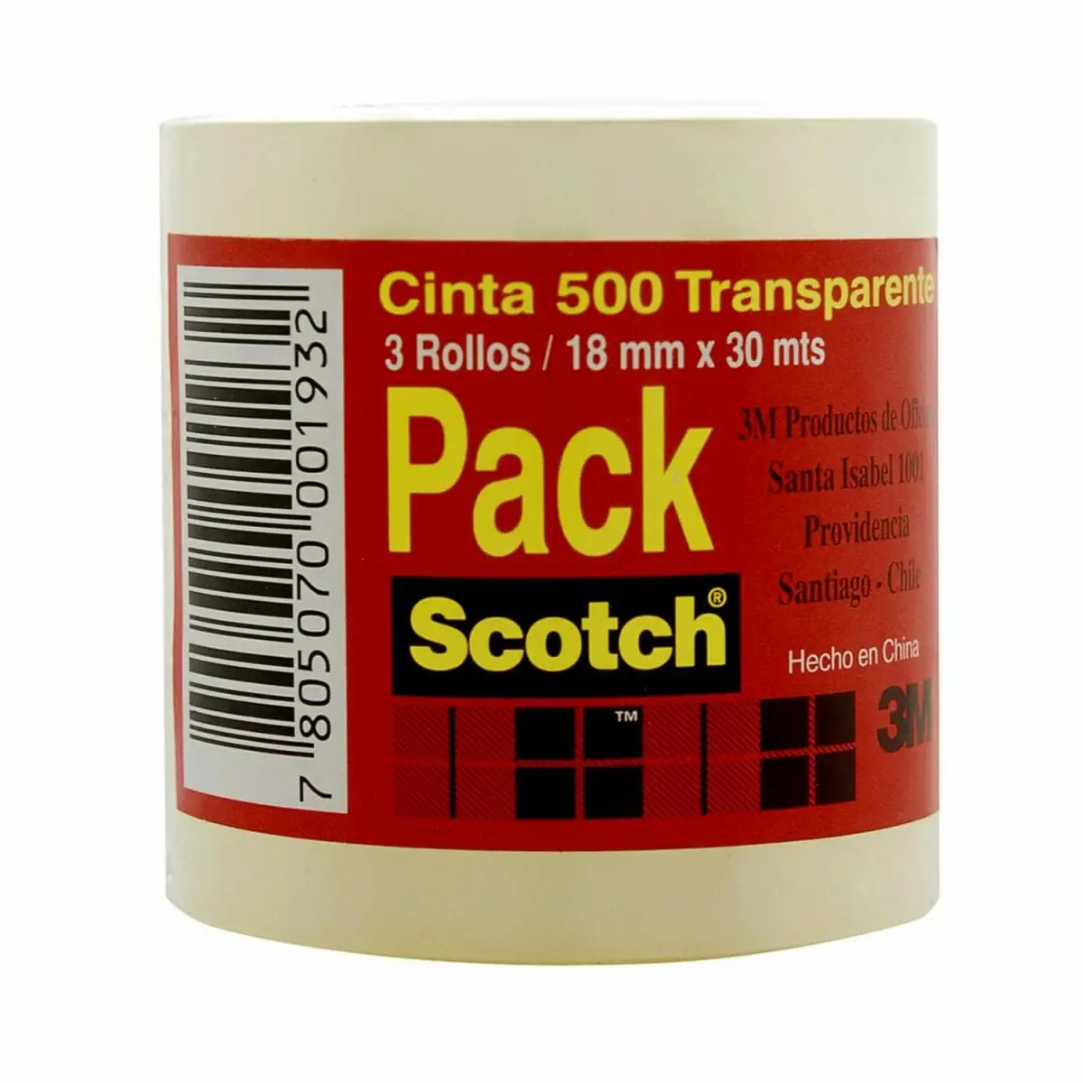 Scotch Cinta Transparente en Bolsa, 18mm x 50m