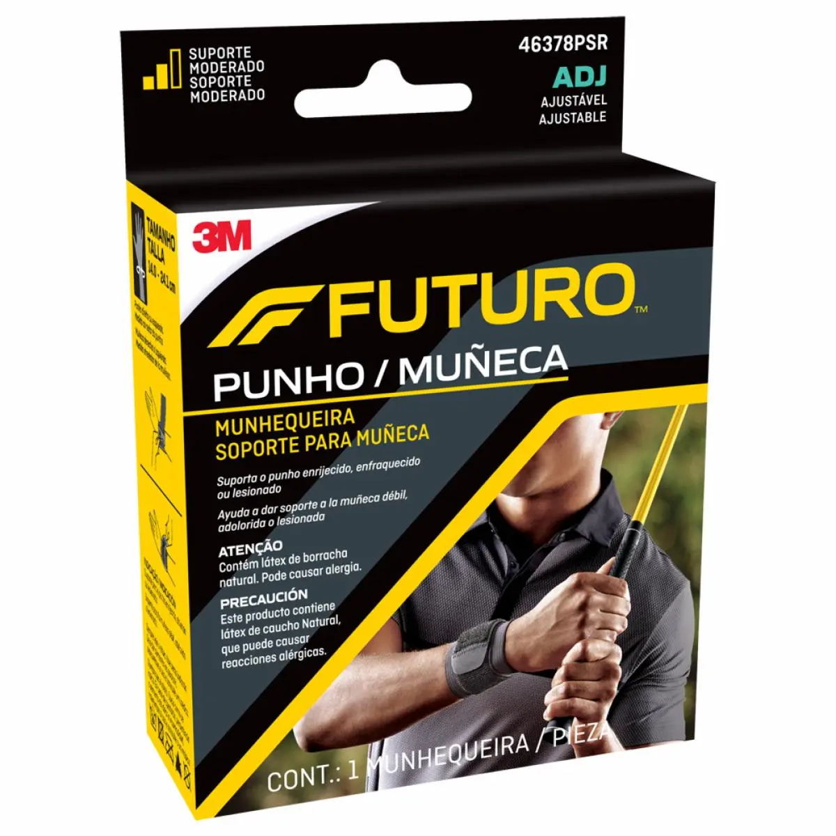 Soporte de Muñeca Ajustable FUTURO, 46378PSR, Negro
