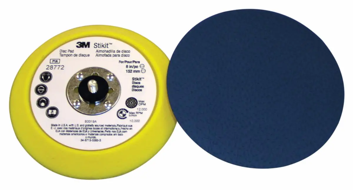 3M Stikit Base Disco de Lija 28772, 6'' sin Aspiración MED, 10 Bases/Caja