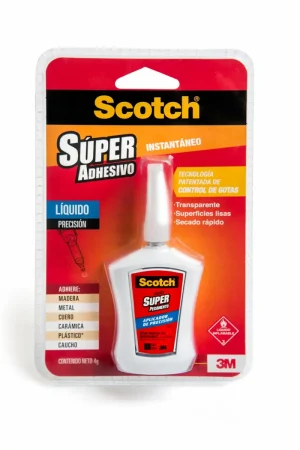 Super Adhesivo Líquido en Aplicador de Precisión Scotch, botella control gota a gota, 4 grs