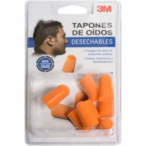 Tapón Auditivo Desechable 3M, 1110, Con cordón, 29dB, 4 pares