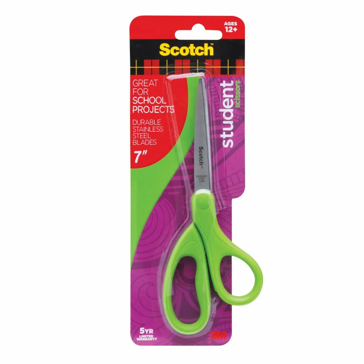 Tijeras Scotch para Estudiantes, 1407S-MIX, 17.7 cm, 36/Caja