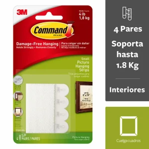 Tiras para Colgar Cuadros Command, Pequeñas, Blancas