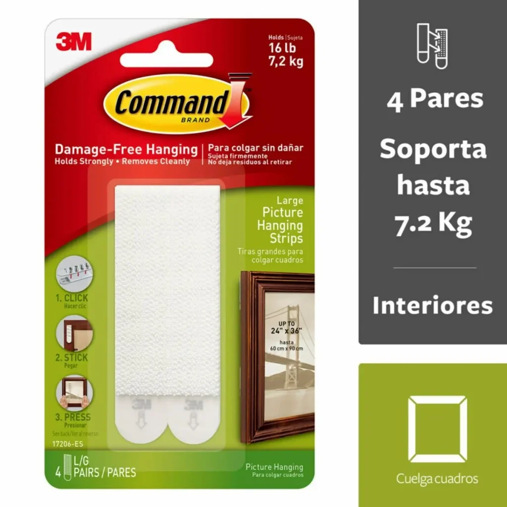 Tiras para Colgar Cuadros Command®, Grandes, Blancas