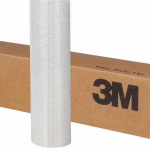 Vinilo Promocional Gráfico Perforado de Impresión para Vidrios 3M Scotchcal IJ1229, Blanco, 1.37 m x 50 m