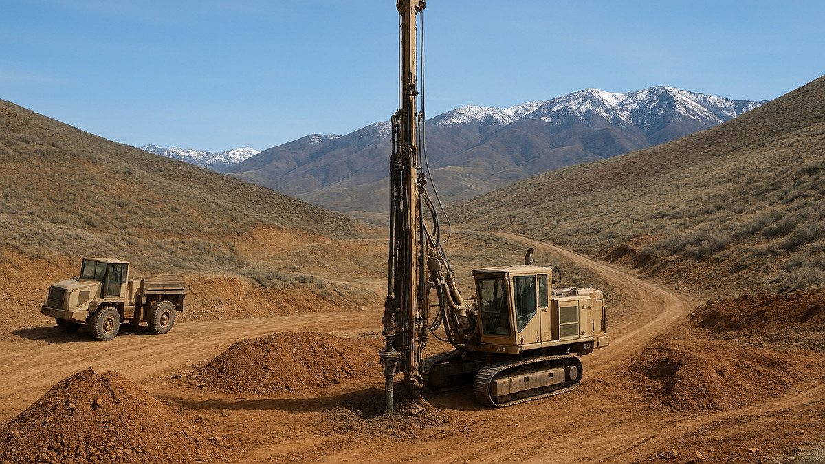 Imagen referencial generada mediante IA de una operación minera en Estados Unidos relacionada con extiende mineralización de cobre