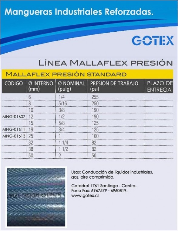 MALLAFLEX PRESIÓN STANDARD