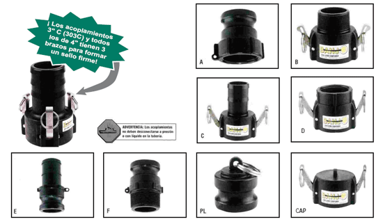 Acoplamientos Rápidos De Polipropileno