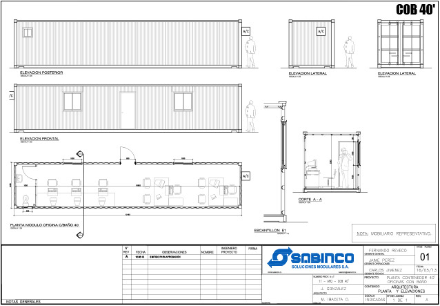 Contenedor Oficina Baño 40