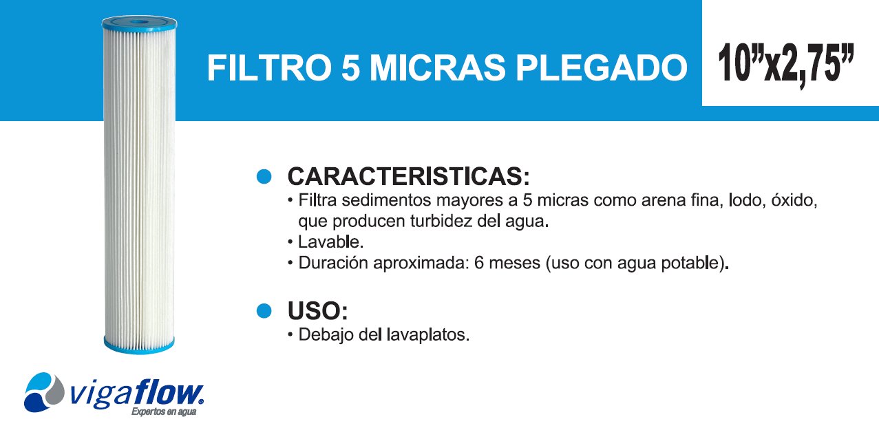 Hogar  Filtro Plegado 5 Micras