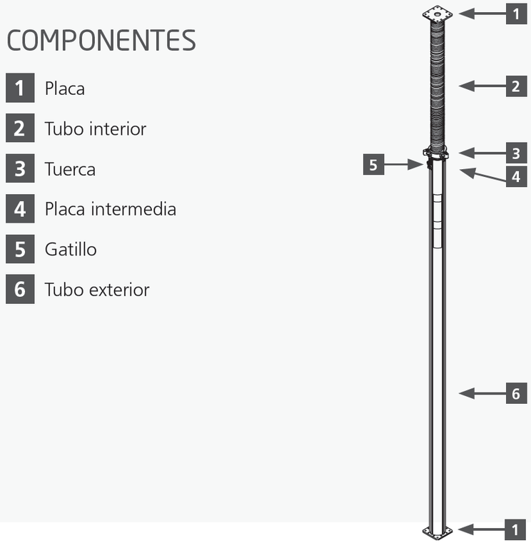 Puntal De Aluminio ALUPROP