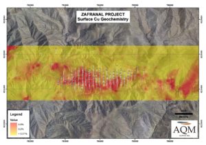 Zafranal Surface Cu Geochemistry