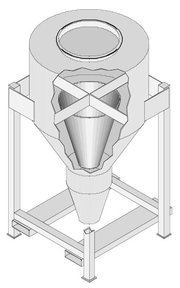 Segregation-mass-flow-binsert-tote-bin