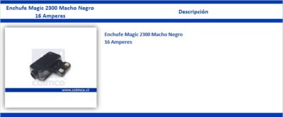 Magic 2300 Macho Negro 16 Amperes Grande