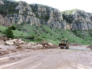 Front-loader-wind-river-canyon-road