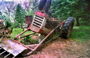 Overturned-farm-tractor