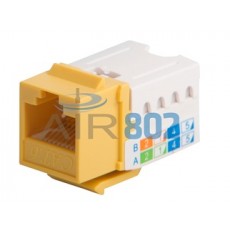 RJ45 Keystone Amarillo Cat6