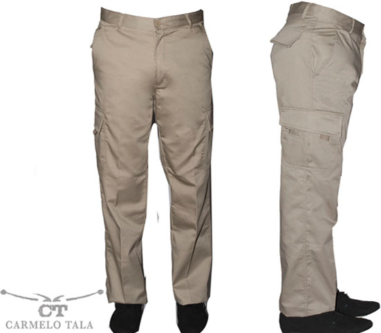 PANTALON GABARDINA CARGO DE VESTIR