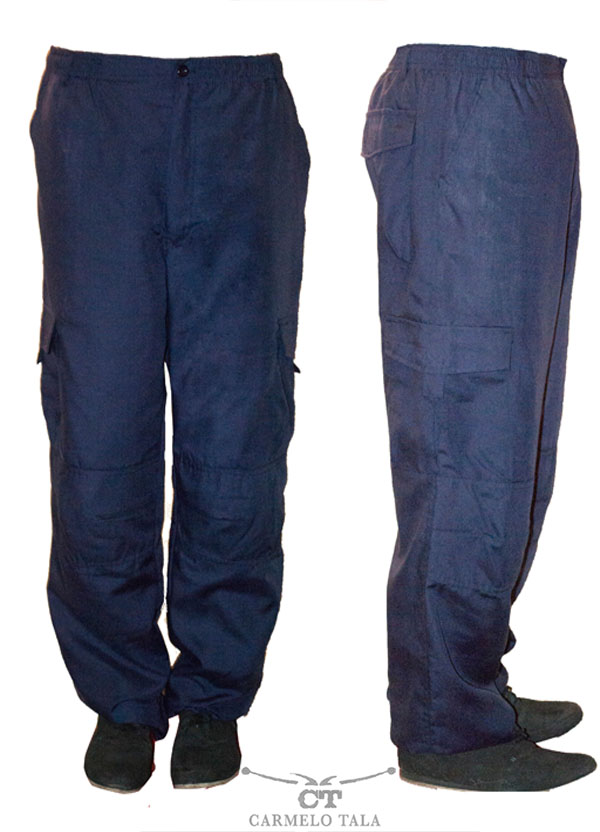 PANTALON GABARDINA CARGO ELASTICADO