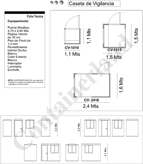 Contenedores Casetas De Vigilancia